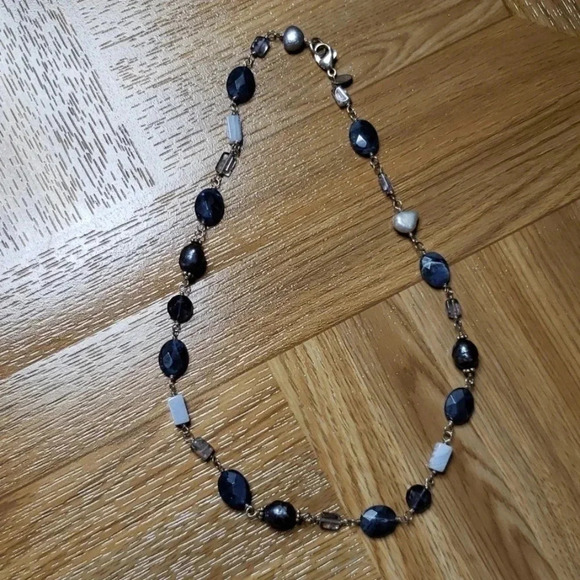 Fashion Necklace | Blue & Silver - Picture 5 of 5